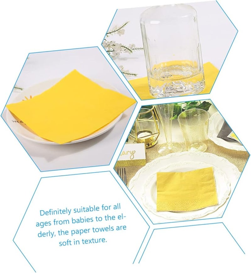 مناديل ورقية ملونة تستخدم لمرة واحدة 80 قطعة أواني مائدة سميكة للحفلات ومناسبات الأعياد - Image 2